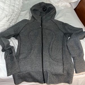 Heathered grey Lululemon Scuba Full - Zip Hoodie. Size 6.